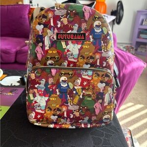 Futurama Group Allover Print Mini Backpack